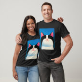 Katze Weiß und Schwarz T-Shirt (Unisex)