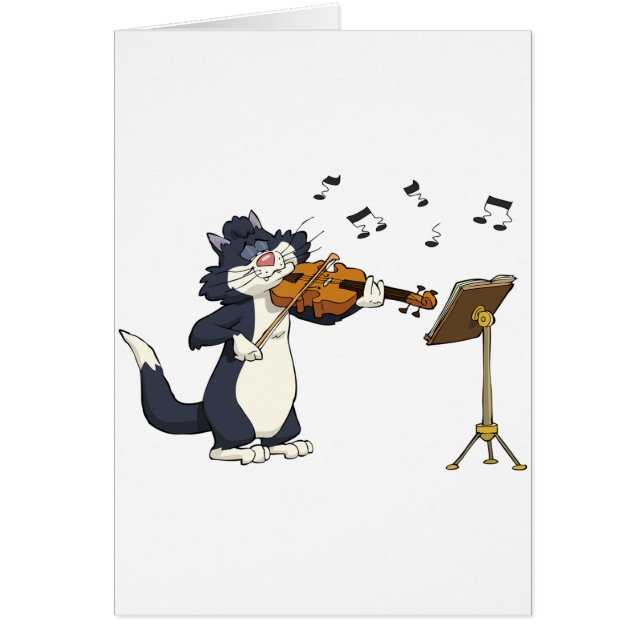 Katze, welche die Violine spielt (Vorne)