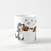 Katze, welche die Violine spielt Kaffeetasse (Mittel)