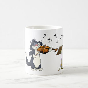 Katze, welche die Violine spielt Kaffeetasse