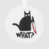 Katze Welches lustige Black Cat Shirt Murderous Ka Ornament (Rückseite)