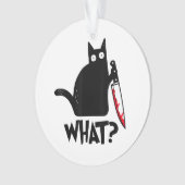Katze Welches lustige Black Cat Shirt Murderous Ka Ornament (Vorderseite)