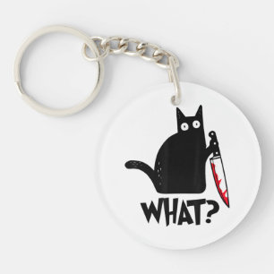 Katze Welches lustige Black Cat Shirt Murderous Ka Schlüsselanhänger