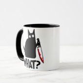 Katze Welches lustige Black Cat Shirt Murderous Ka Tasse (Vorderseite Links)