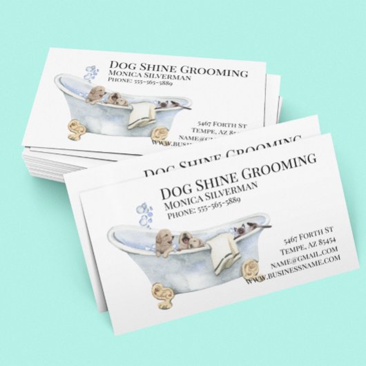 Katze Welpe-Bathtub Hunde Pflegedienste Visitenkarte