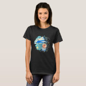 Katze Weltraum Jet T-Shirt (Vorne ganz)