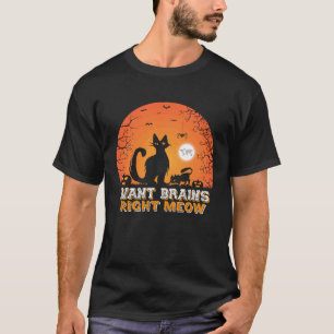Katze will Gehirne sofort, Halloween-Kostüm für Kä T-Shirt
