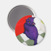 Katze Will, hier auszugehen Magnet (Vorderseite/Rückseite)