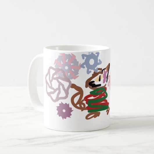 Katze Winter Kaffeetasse (Vorderseite Links)