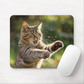 Katze wirft einen Schlag Mousepad (Mit Mouse)
