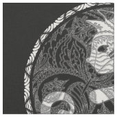 Katze Yin Yang Paisley Druck Stoff (Nahaufnahme)