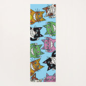 Katze Yoga pilzt Katzen Hallo Kätzchen Köder Karod Yogamatte (Rückseite)