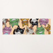 Katze Yoga pilzt Katzen Hallo Kätzchen Köder Karod Yogamatte (Vorderseite (Horizontal))