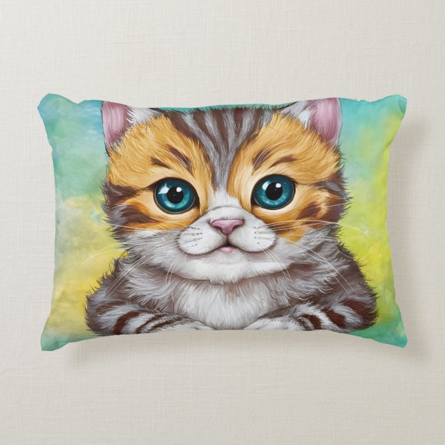 Katze zeichnen dekokissen (Vorderseite)