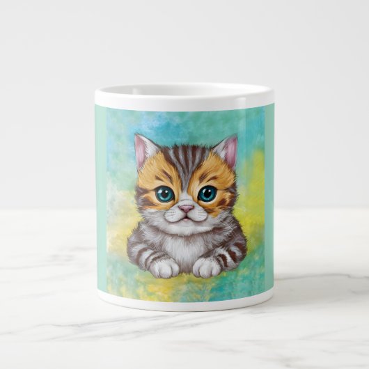Katze zeichnen Jumbo-Tasse (Vorderseite)