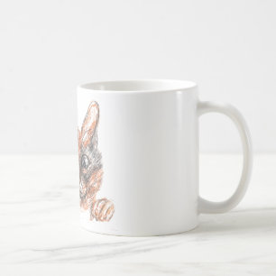 Katze Zeichnend klassische Tasse