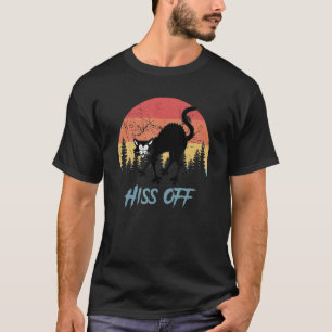 Katze Zischen Aus Katze Schwarze Katze Hallowee T-Shirt