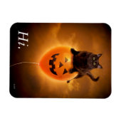 Katze zu Halloween Balloon Magnet (Horizontal)