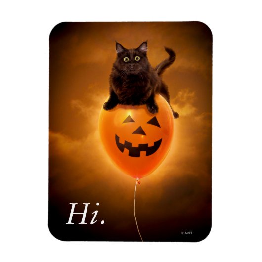Katze zu Halloween Balloon Magnet (Vertikal)