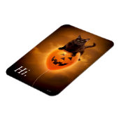 Katze zu Halloween Balloon Magnet (Linke Seite)