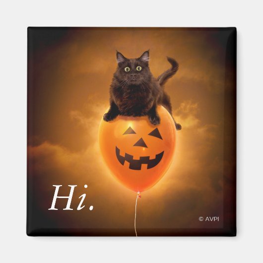 Katze zu Halloween Balloon Magnet (Vorne)