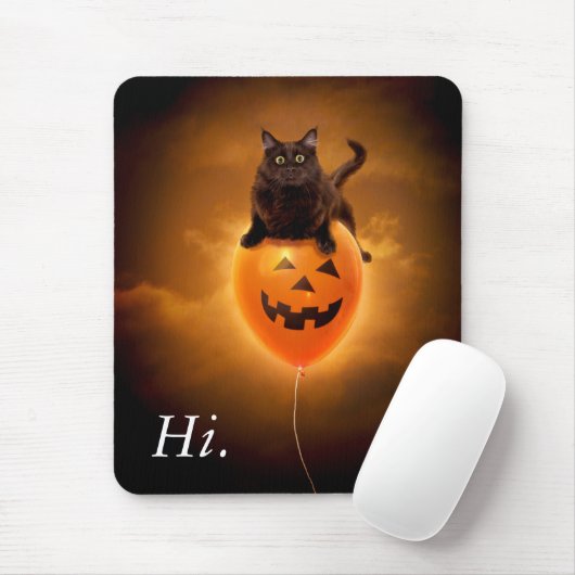 Katze zu Halloween Balloon Mousepad (Mit Mouse)