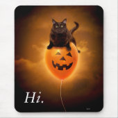 Katze zu Halloween Balloon Mousepad (Vorne)