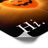 Katze zu Halloween Balloon Poster (Ecke)