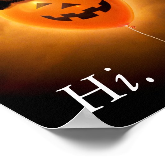 Katze zu Halloween Balloon Poster (Ecke)