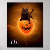 Katze zu Halloween Balloon Poster (Vorne)