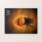Katze zu Halloween Balloon Puzzle (Horizontal)