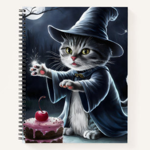 Katze zu Halloween. Notizblock