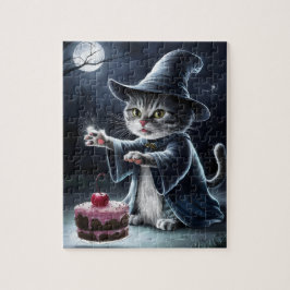 Katze zu Halloween. Puzzle