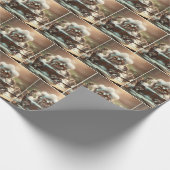 Katze zum Baden Geschenkpapier (Ecke)