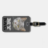 Katze zum Schutz Ihrer Tasche ;-) Gepäckanhänger (Vorderseite horizontal)