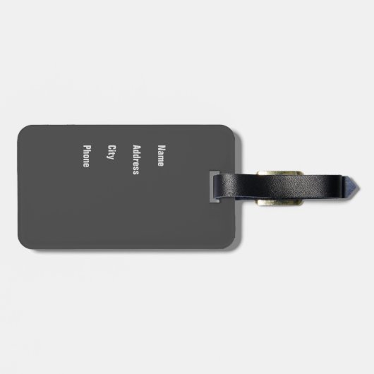 Katze zum Schutz Ihrer Tasche ;-) Gepäckanhänger (Rückseite horizontal)