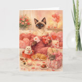 Katze zum Valentinstag  Karte (Vorderseite)