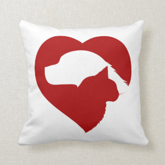 Katze zur Rettung von Haustieren und Hunde Rotes H Kissen