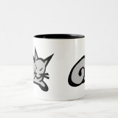 Katze Zweifarbige Tasse (Mittel)