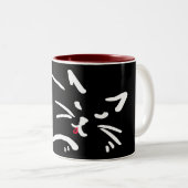 Katze Zweifarbige Tasse (VorderseiteRechts)