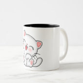 Katze Zweifarbige Tasse (VorderseiteRechts)