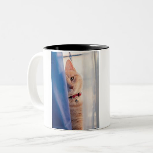 Katze Zweifarbige Tasse (Vorderseite Links)