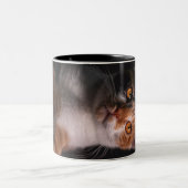 Katze Zweifarbige Tasse (Mittel)