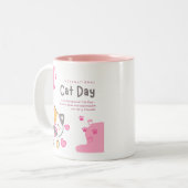 KATZE ZWEIFARBIGE TASSE (Vorderseite Links)