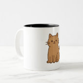 Katze Zweifarbige Tasse (Vorderseite Links)