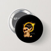 Katze zweimal im Lifetime Solar Eclipse April 04.0 Button (Vorne & Hinten)