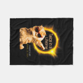 Katze zweimal im Lifetime Solar Eclipse April 04.0 Fleecedecke (Vorderseite (Horizontal))