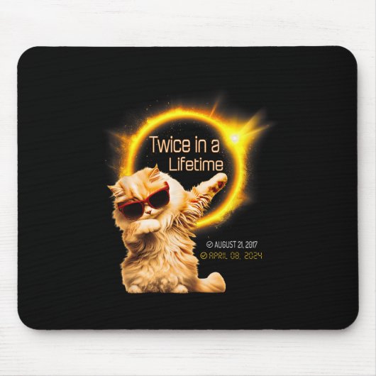 Katze zweimal im Lifetime Solar Eclipse April 04.0 Mousepad (Vorne)