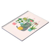 Katze zwischen Pflanze Funny Notizblock (Linke Seite)