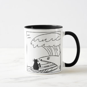 Katzehater-surfende Cartoon-Tasse Tasse